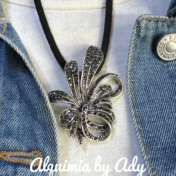Alquimia by Ady Black and Silver Necklace - Picture 1 of 3